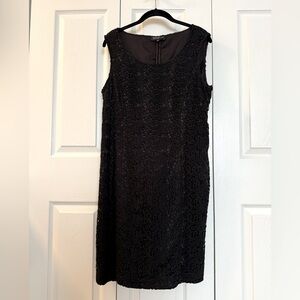 Jones New York Collection Black Lace Sleeveless Shift Dress - Size 14